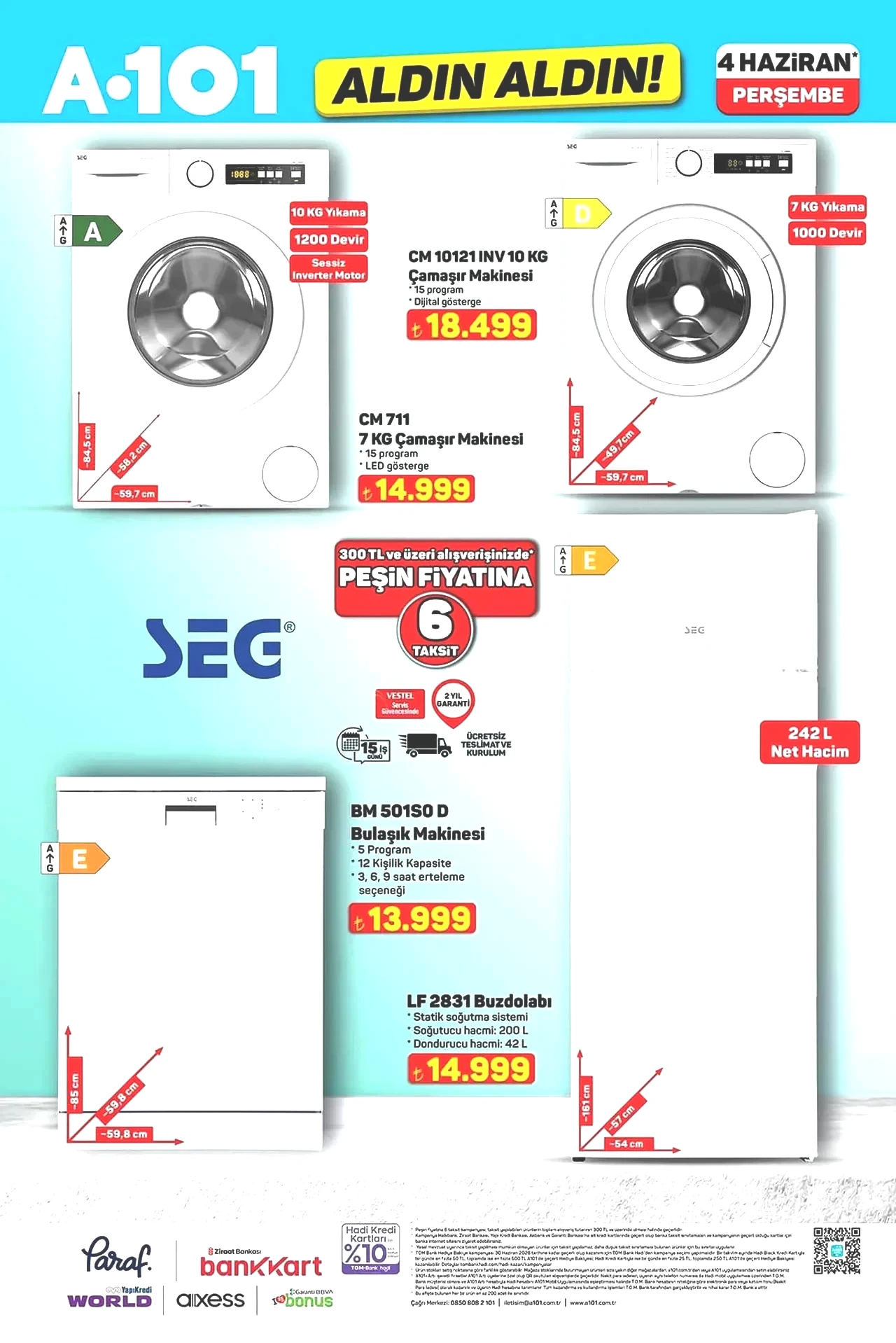 4-11 Haziran A101 Aktüel Kataloğu 2026! Beyaz eşya, elektronik ev ürünleri, ev tadilat ekipmanları geliyor