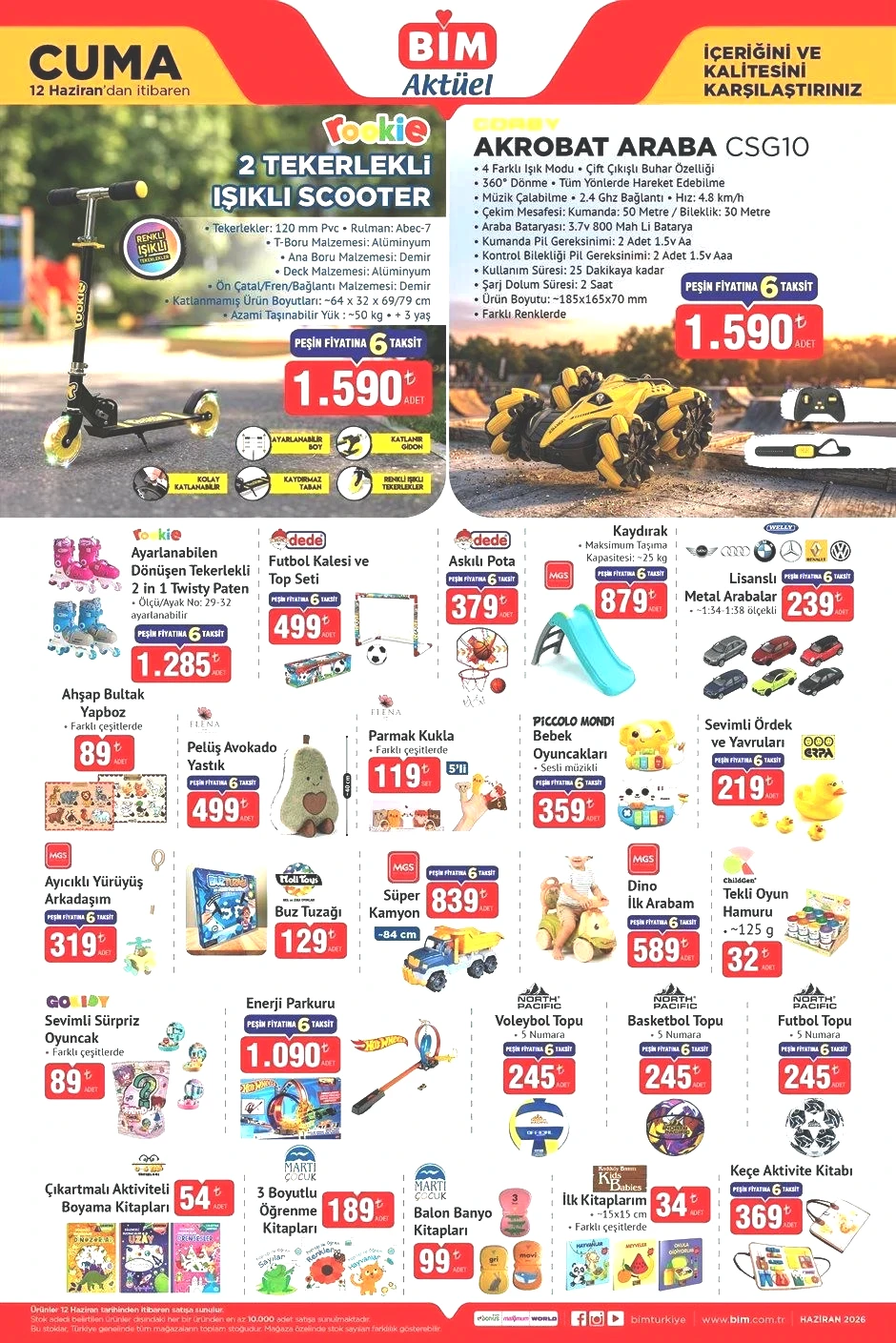 BİM 12 HAZİRAN CUMA AKTÜEL KATALOĞU