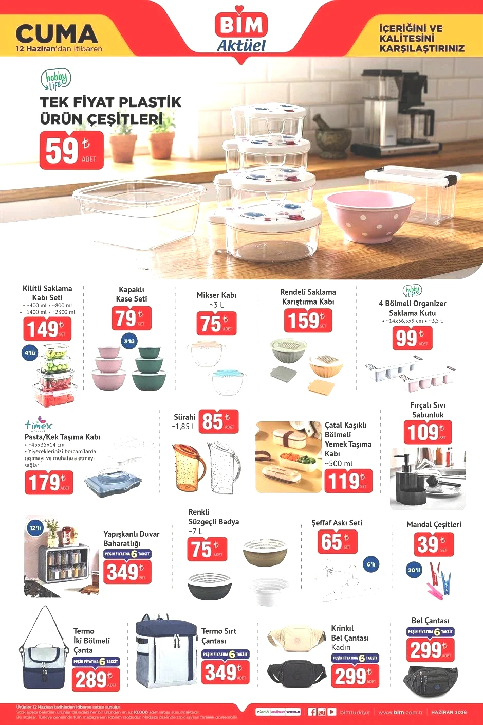 BİM 12 HAZİRAN CUMA AKTÜEL KATALOGU